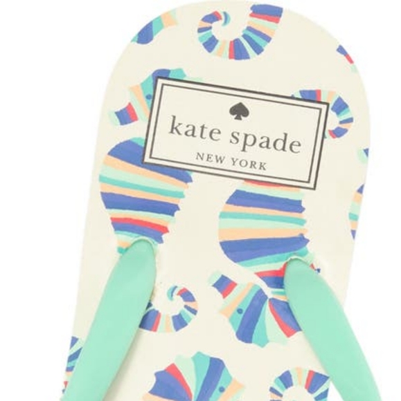 NEW Kate Spade Feldon Flip Flop in Seahorse Print - Picture 7 of 15